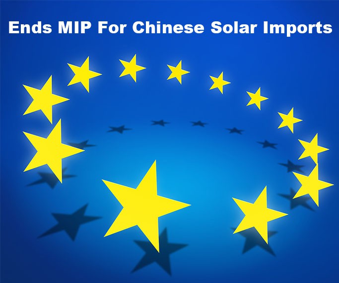 UE termina oficialmente MIP para las importaciones chinas de Solar